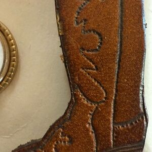 Brown Leather Boot pin